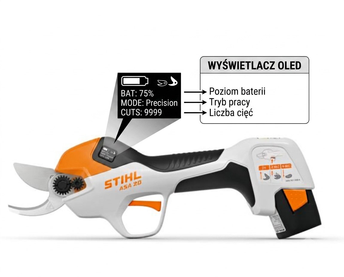 STIHL ASA 20 — wyświetlacz oled